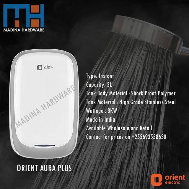 Takeer - ORIENT INSTANT WATER HEATER
Get hot water within seconds with our ORIENT AURA PLUS INSTANT WATER HEATER

FREE DELIVERY WITHIN THE CITY

Get quality...