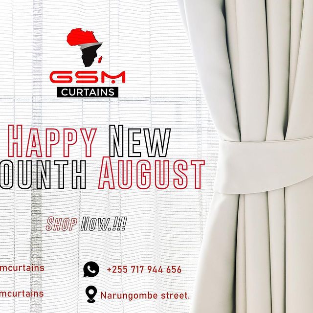 Takeer - Happy new month good people.

Karibu kwenye duka letu la GSM CURTAINS ujipatie mapazia mazuri kwa bei nafuu

Location 📍Narung’ombe/Livingstone 

C...