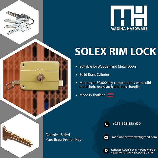 Takeer - SOLEX GATE LOCK

 ✔️ Non - Duplicable Key

✔️ Provides Maximum security for your premises

Kindly contact for prices

Get quality products at affor...