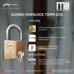 Takeer - GODREJ SHERLOCK 70MM WITH EXS KEY TECHNOLOGY (MADE IN INDIA)

Kindly contact for prices 
Get quality products at affordable prices only at Madina H...