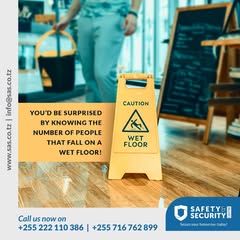 Takeer - A simple caution sign of wet floor can prevent multiple falls and slips! 
.
.
.
                          