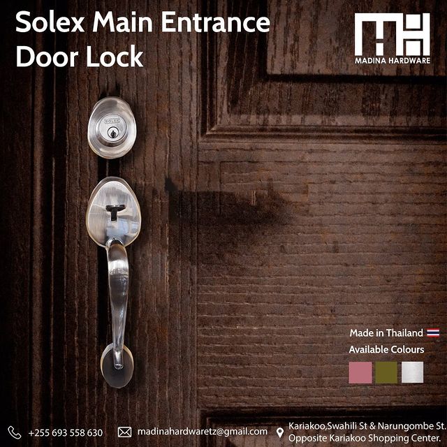 Takeer - SOLEX HANDLE TYPE DOOR LOCK
Made in Thailand

Pls contact regarding prices

Kindly feel free to contact us regarding any other items that you wish ...