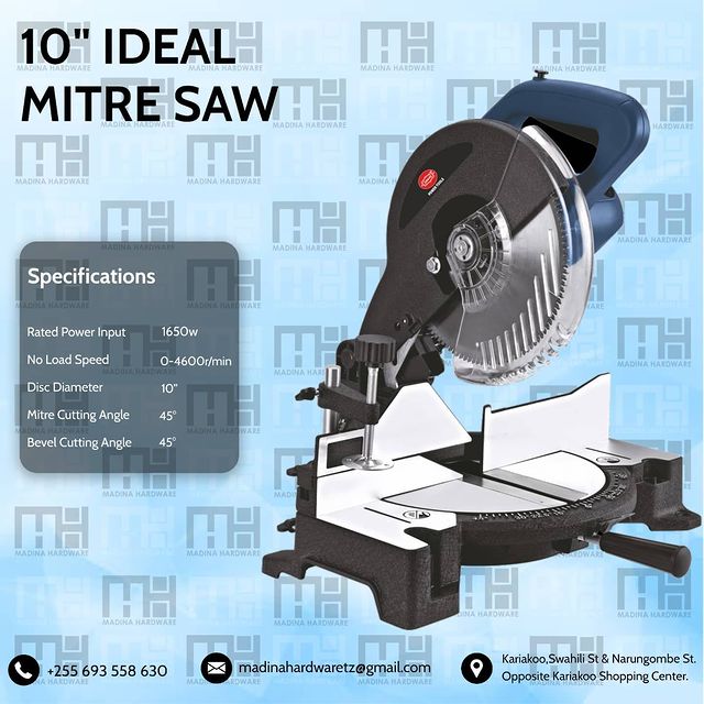 Takeer - IDEAL MITRE SAW 10"

Price : 450,000/- + VAT

Kindly feel free to contact us regarding any other items that you wish to purchase. 

Customer satisf...