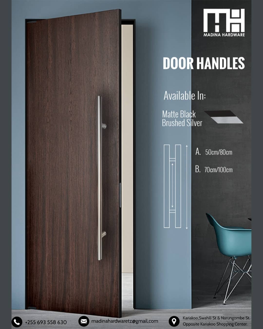 Takeer - HEAVY DUTY DOOR HANDLES

✔️ High Grade Stainless Steel Material
✔️ Anti - Corrosion and Anti - Rust
✔️ Suitable for Wooden and Glass Doors
✔️ Brush...