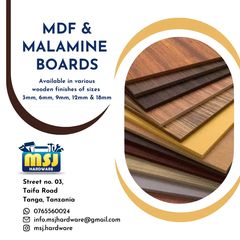 Takeer - MDF NA MELAMINE BOARDS ZINAPATIKANA KWENYE FINISHING YA MBAO ZENYE SAIZI YA 3mm, 6mm, 9mm, 12mm NA 18mm 
.
.
.
.
.
.
.
.
.
.
.
.
                  ...