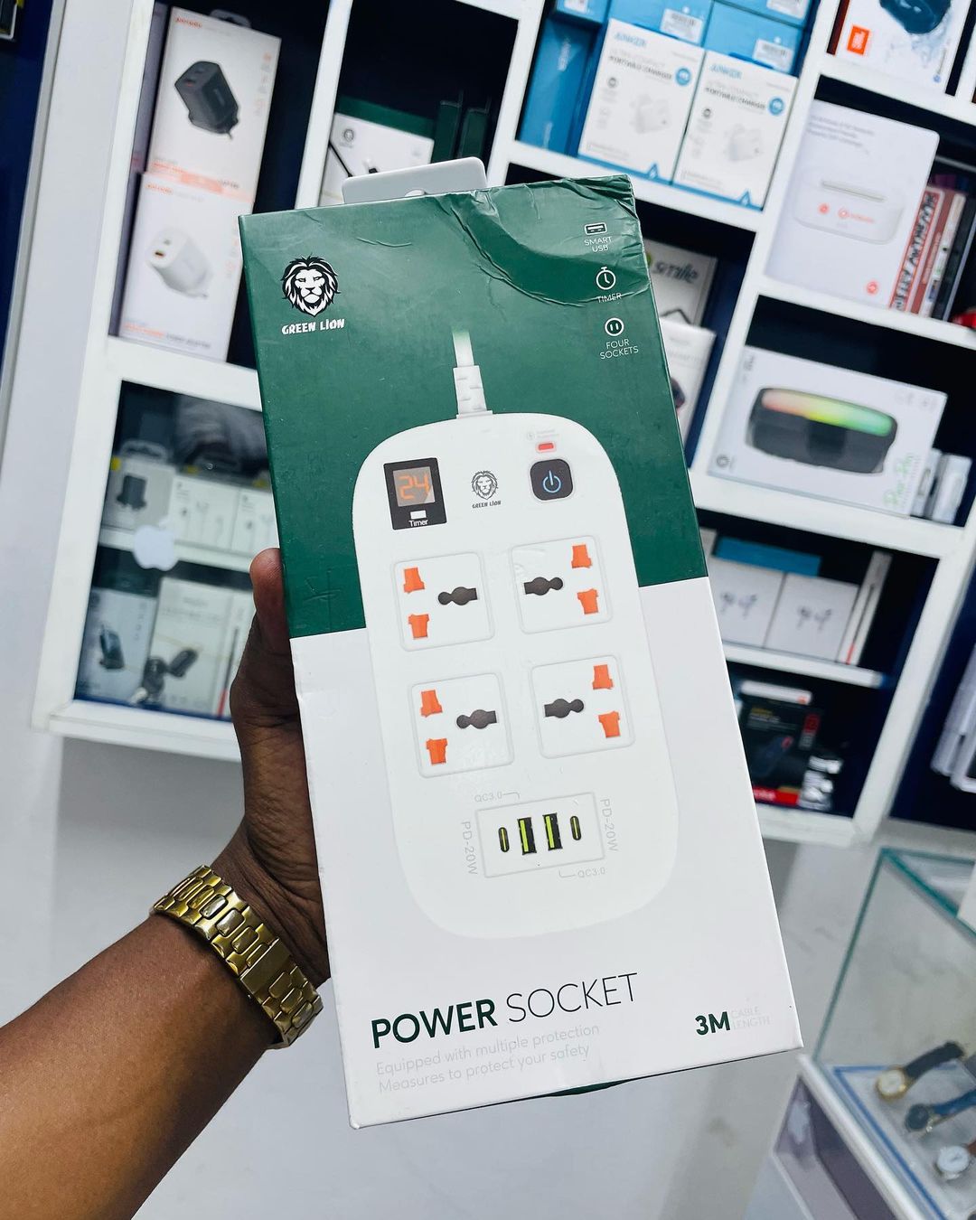 Takeer - Green Lion Power Socket

🚨Smart USB
🚨Timer
🚨Four sockets

Price: 120k

Call/WhatsApp: 📍Lumumba street-mwanza