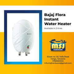 Takeer - Msimu huu wa baridi nunua Heater za Bajaj na usioge tena na maji ya baridi. 
Zinapatikana kwenye 3ltrs. Sifa ya Heater hizi ni kwamba huchelewa kuc...