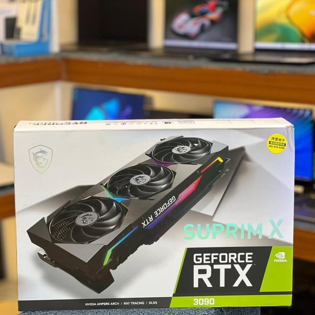 Takeer - Nvidia Geforce RTX 3090 Suprim
24GB Dedicated
Brand: MSI 
Memory type:GDDR6X
Bus Width:384bit

Price:2,800,000/=
Price Negotiable

WhatApp|Calls
