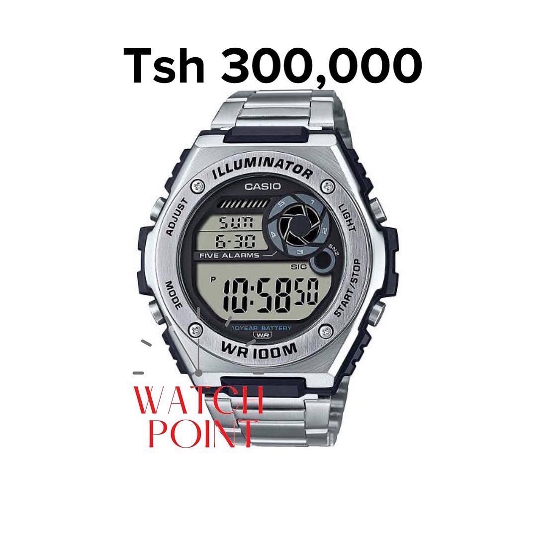 Takeer - Casio 
Tsh 250,000 - 300,000
Original By Casio - 2 Years international Warranty

• 10 years Battery Life 
• Resin Strap
• LED Backlight
• Stopwatch...