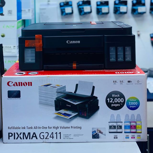 Takeer - Canon G2411 🖨️ zinapatikana kwa bei za Jumla.
✅Print / Copy / Scan 
✅Black & Colour 
✅3years Warranty ✨
_____________________________
Contact us n...