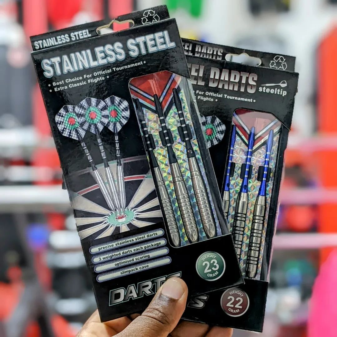 Takeer - Dart Board Arrows

◾Ni steel.
◾Inakua 3pc kweny package yake.

23 grams
22 grams

Bei ni 65,000/=

Call/WhatsApp
