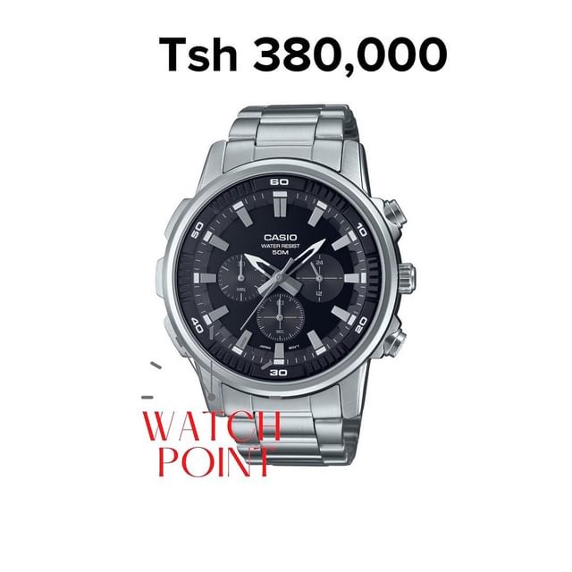 Takeer - Casio
Tzs 380,000
Original By Casio 2 Years international Warranty

• Metal Band
• 50 meters Water Resistant
• Mineral Glass
• Date & Day Display 
...