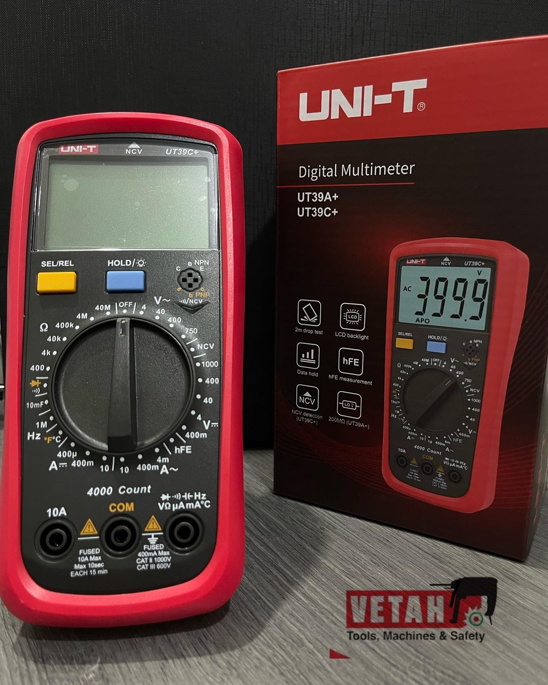 Takeer - Handheld Digital Multimeter UT 39C+

UT39+ series modern digital multimeters are portable devices designed for the electrical industry. They featur...