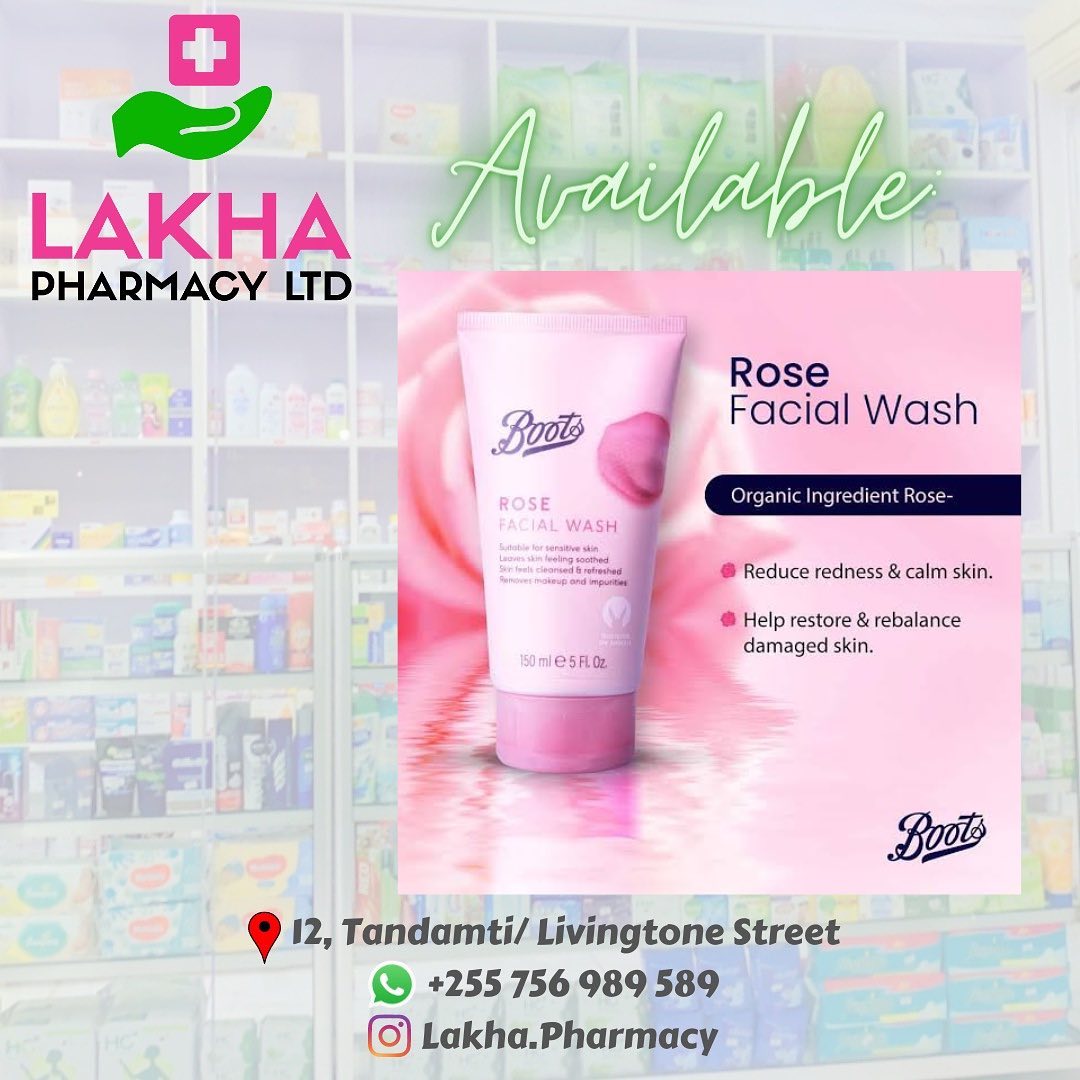 Takeer - Boots Rose Facial Wash 150ml
15,000

🌷Suitable for sensitive skin.
🌷Leaves skin feeling Soothed.
🌷Skin feels Cleansed & refreshed.
🌷Removes mak...