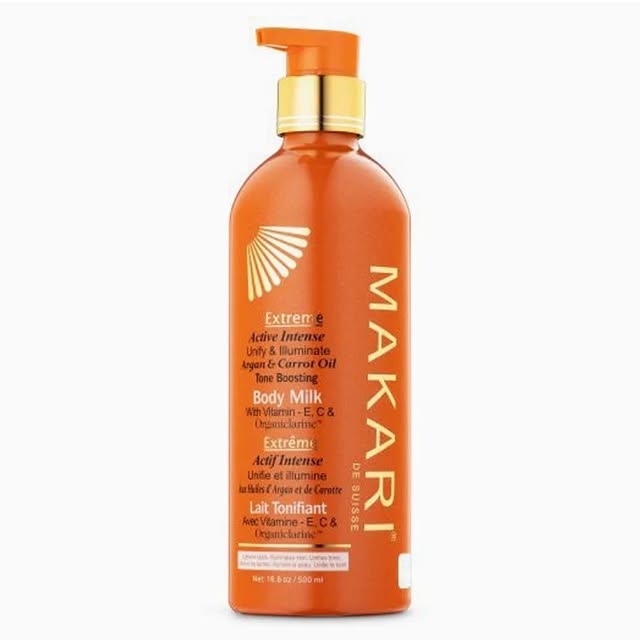 Takeer - MAKARI EXTREME CARROT AND ARGAN BODY MILK

Enriched with the goodness of Argan oil, Carrot oil, Mulberry, and Licorice extract to help fight bacter...