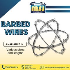 Takeer - BARBED WIRES

Contact MSJ:
☎ 📍 Street No.3, Taifa Rd, Tanga, Tanzania

       