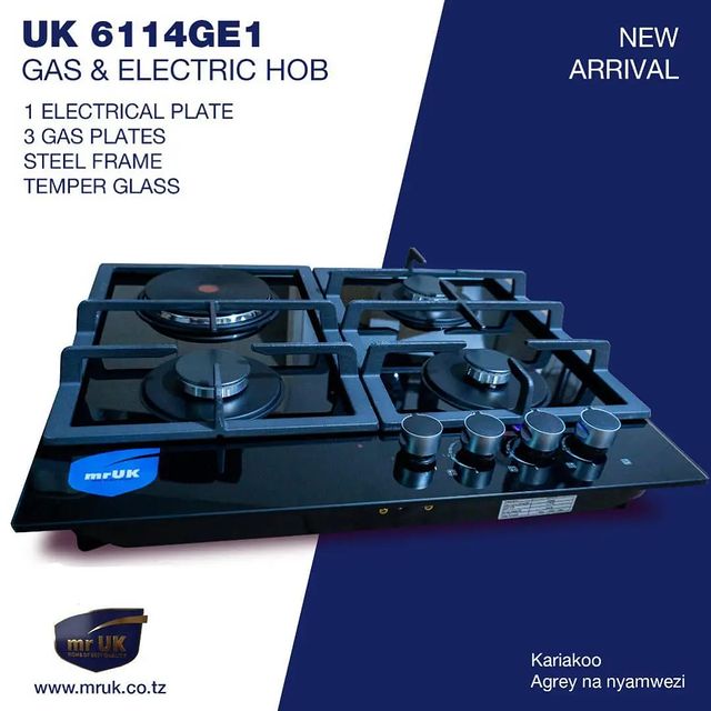 Takeer - ▫️GAS HOB GE1 @ 240,000
*3 Plates GAS, 1 Plate Umeme*
Ni ya kioo (Glass)

#