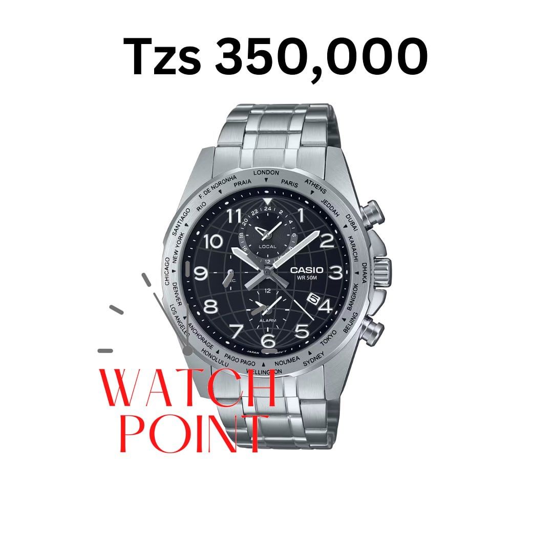 Takeer - Casio
Tzs 330,000 - 400,000
Original By Casio 2 Years international Warranty

• Metal Band
• 50 meters Water Resistant
• Mineral Glass
• Date & Day...