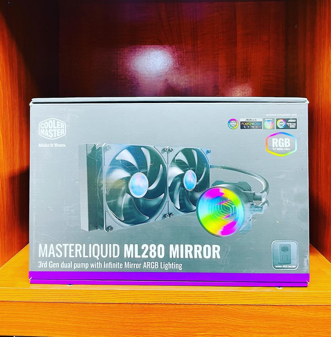 Takeer - Water Cooling System 
Brand: Cooler Master
Compatible CPU: Intel,AMD
Fan Speed:1400 RPM
Fan Connector: 4-Pin (PWM) 
PUMP connector: 3- Pin
Dual PUM...