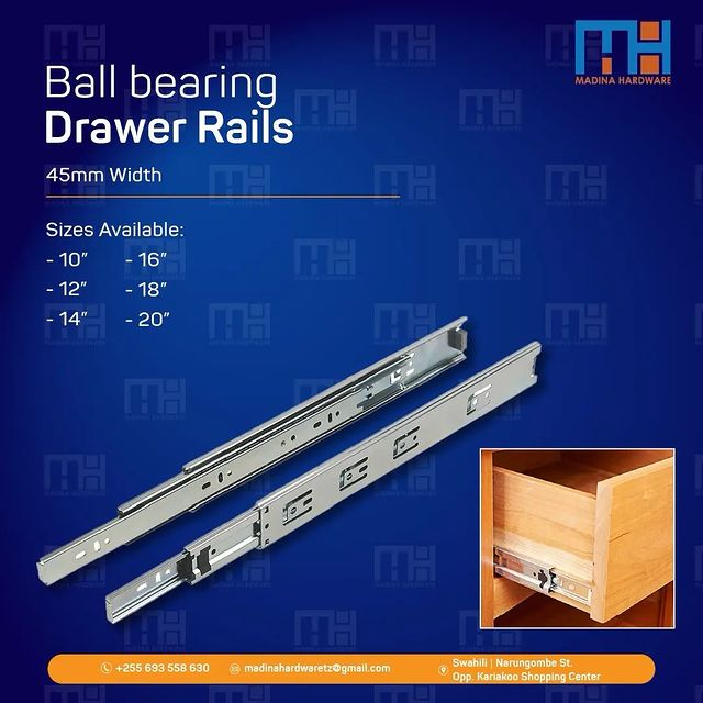 Takeer - BALL BEARING DRAWER RAILS

Available 

Contact us for more information:

📞 : 
Get quality products at affordable prices only at Madina Hardware Ta...