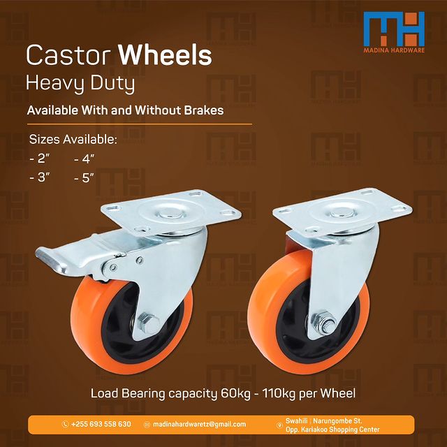 Takeer - Castor Wheels - Heavy Duty

Available in sizes:
2"
3"
4"
5"

Available Wholesale and Retail

Kindly feel free to contact us regarding any other ite...