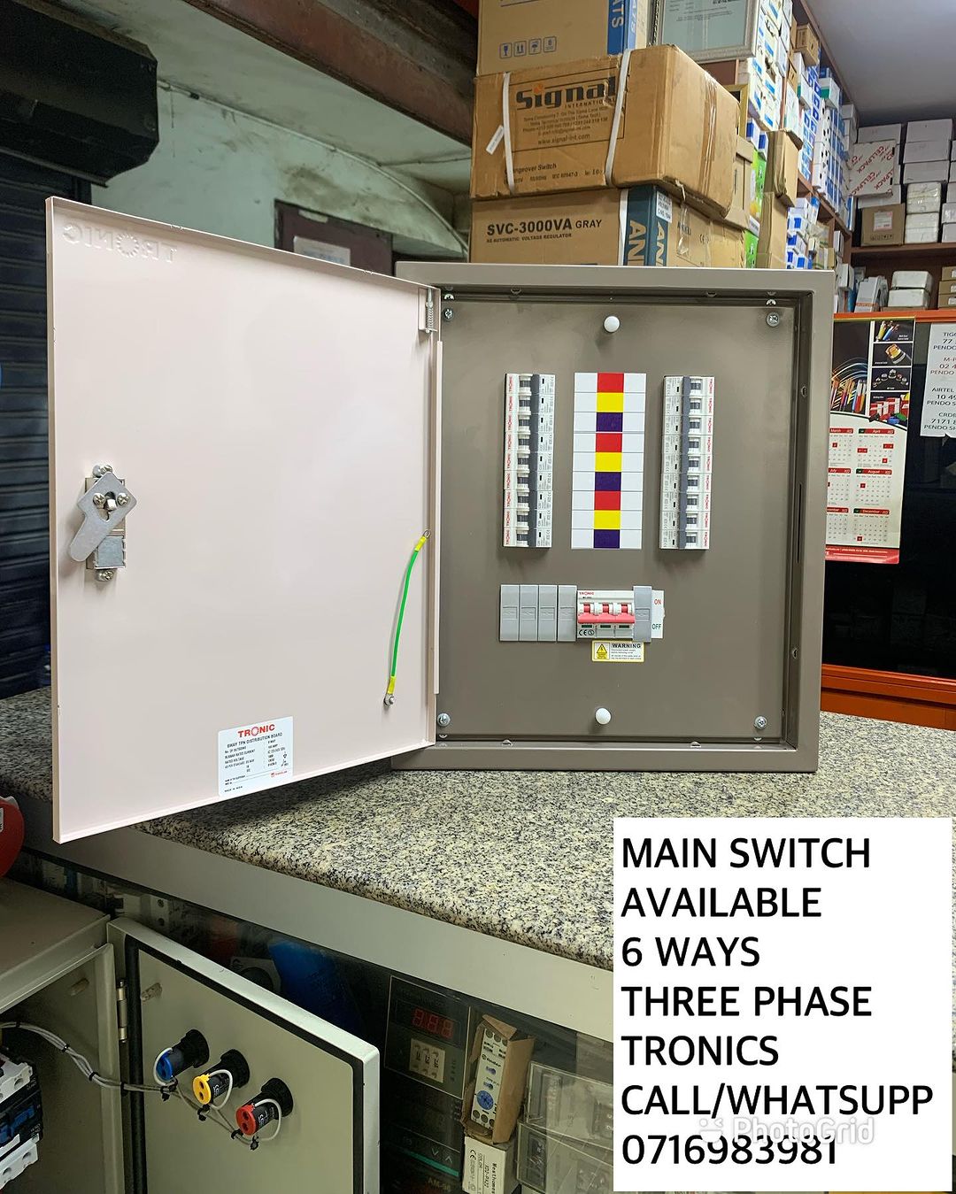 Takeer - MAIN DISTRIBUTION BOARD AVAILABLE 

6 WAYS

3 PHASE

TRONICS 

KWA MAWASILIANO / FOR ENQUIRERS 

CALL/Whatsupp: 
TUNAPATIKANA KARIAKOO MTAA WA NARU...