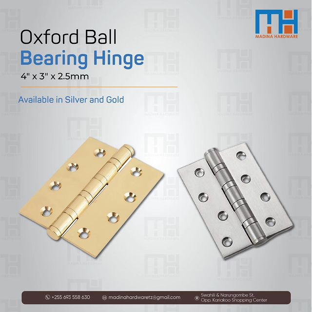 Takeer - OXFORD HINGES 4"
CP & GP

Available Wholesale and Retail

Kindly feel free to contact us regarding any other items that you wish to purchase. 

To ...