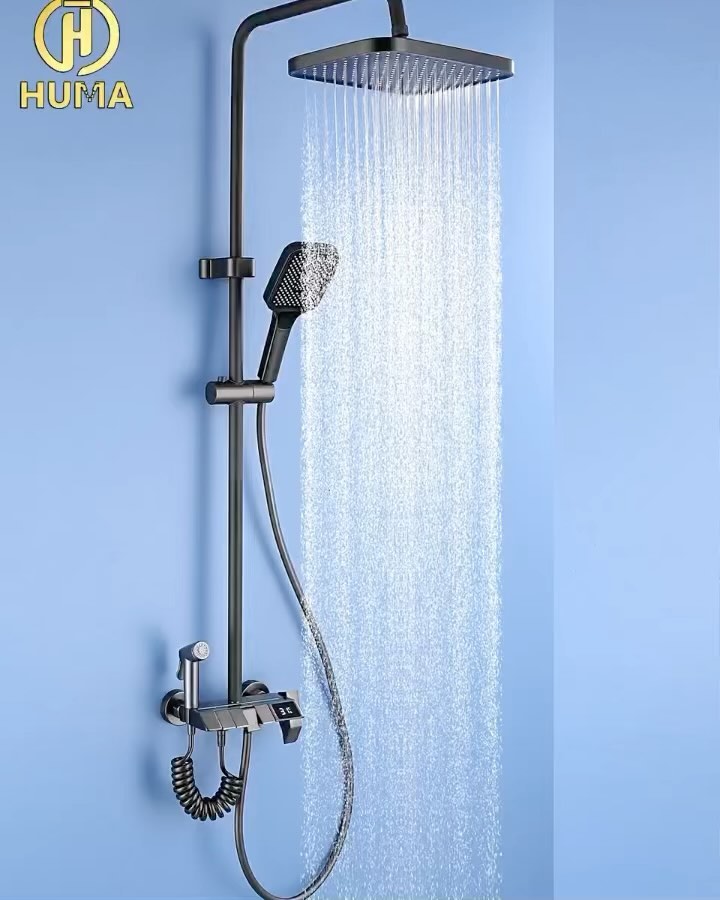Takeer - Luxury shower Mixture hot and cold 
Shower mixture ya kisasa inayo onyesha display temperature wakati unapo oga ni nzuri sana hata Kama ni matumizi...