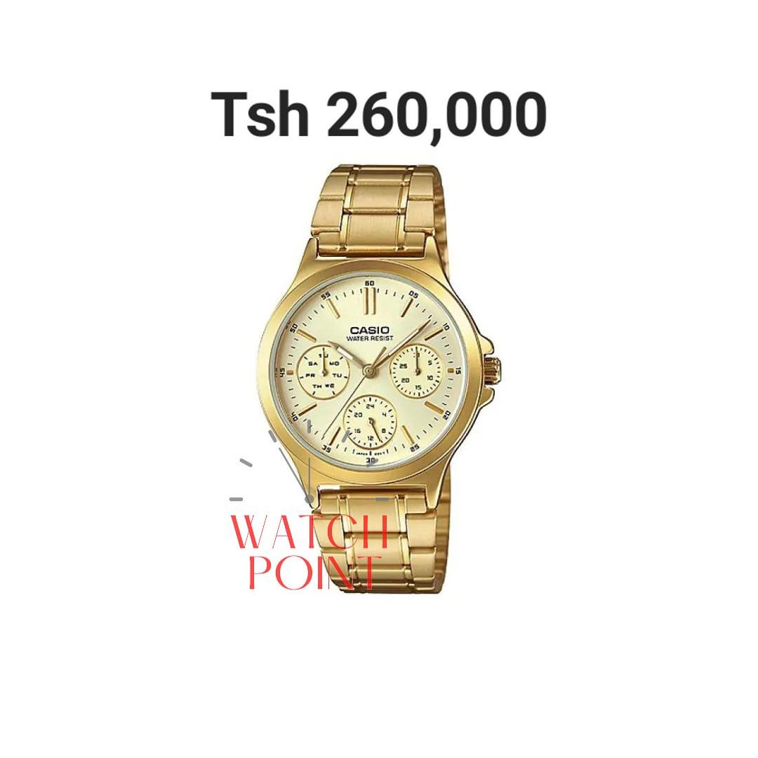 Takeer - CASIO LADIES
Tzs 250,000 - 260,000
Original By Casio 2 Years international Warranty

• Stainless Steel Band
• 50 meters Water Resistant
• Mineral G...