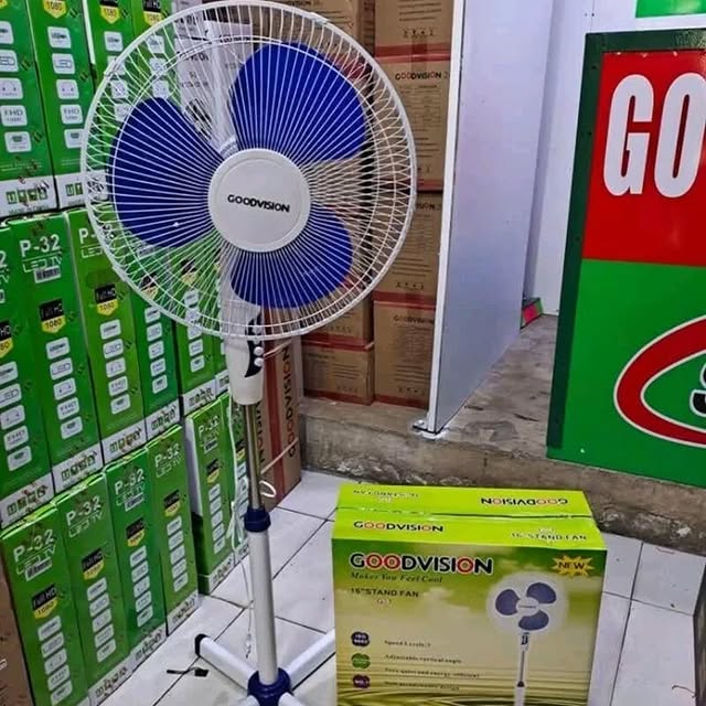 Takeer - GoodVision stand fan
Size 16
Bei ni 60,000

Kwa Dar around town free delivery 
Malipo ni baada ya kupokea mzigo wako 
Piga/Whatsapp  