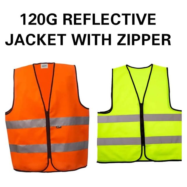 Takeer - 120G REFLECTIVE JACKET WITH ZIPPER