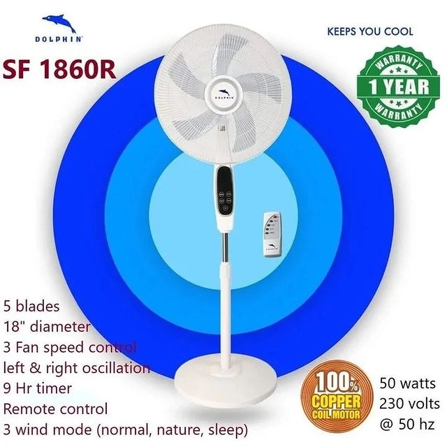 Takeer - Dolphin stand fan
Size 18
Bei ni 160,000 

Kwa Dar around town free delivery 
Malipo ni baada ya kupokea mzigo wako 
Piga/Whatsapp  