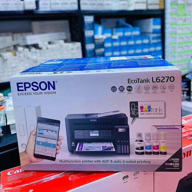 Takeer - EPSON EcoTank L6270 🖨️ nzuri sana kwa matumizi ya Maofisini zinapatikana kwa bei za jumla.
✅Print / Copy / Scan / Fax / ADF / LCD 
✅Wi-fi Ethernet...