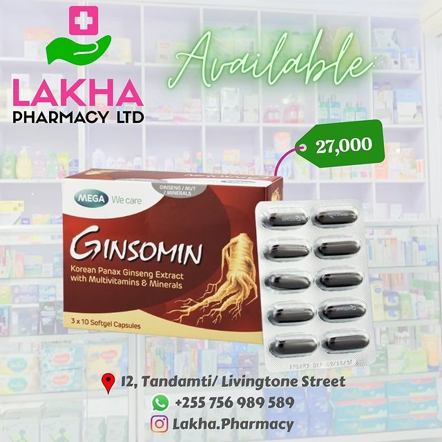 Takeer - Mega GINSOMIN Capsules
🏷️ 27,000

Ginsomin is a daily energy & well-being supplement. Ginseng is a medicinal plant that’s been used for over 4,000...