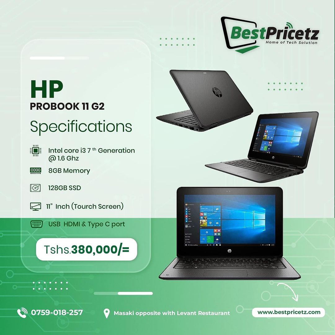 Takeer - A very portable, simple and Classic one😋🔥, 👉🏽Hp Probook 11 G2 
✅Touchscreen anf X360 Convertible
✅Medium size , 11inch screen 
✅7th Generation
...