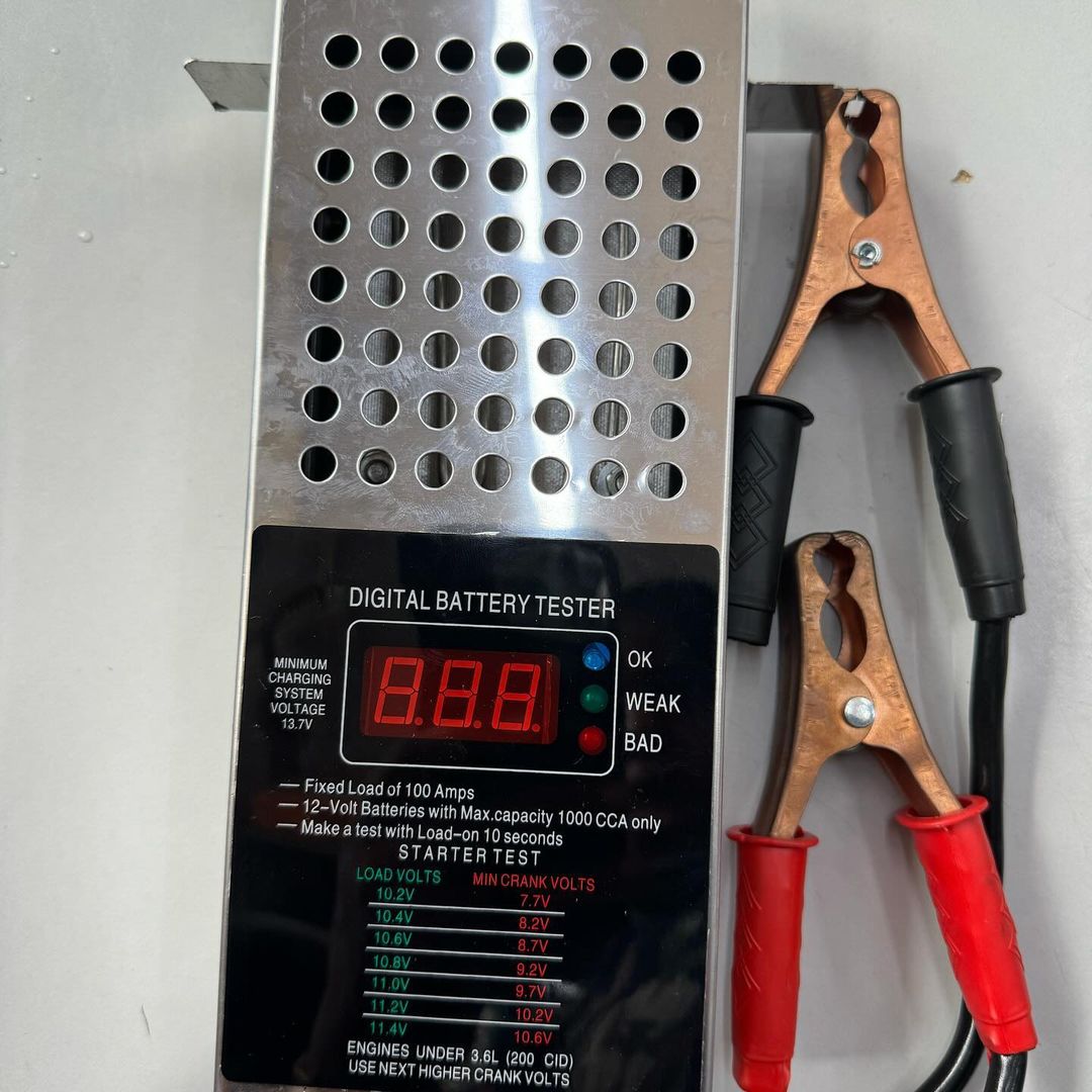 Takeer - Betri tester

✅Digital
✅minimum charging system 13.7v
✅Fixed Load of 100 Amps
✅Bei 250000/=

 ☎️Call/whatsApp  🚚Tunasafirisha mikoa yote kwa ghala...