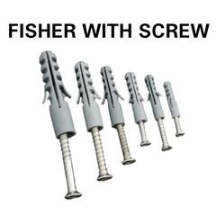 Takeer - FISHER SCREW  6MM 50PC, 8MM 50PC, 10MM 50PC, 12MM 25PC