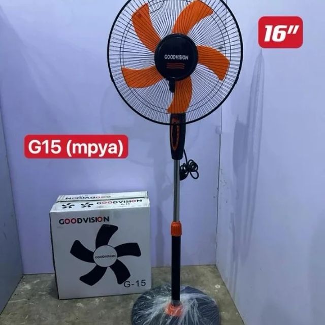 Takeer - GoodVision stand fan
Size 16
Bei ni 100,000 

Kwa Dar around town free delivery 
Malipo ni baada ya kupokea mzigo wako 
Piga/Whatsapp  