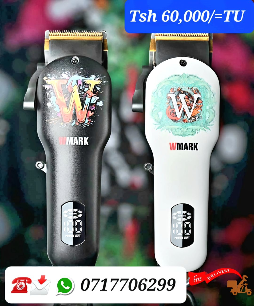 Takeer - WMARK NEW MODEL  SHAVING MACHINE OG Tsh 60,000/=TU
✅️MASHINE YA KISASA YA KUNYOA (WIRELESS)TSH. 60,000/= TU. 
✅️ KWA MATUMIZI YA KIBIASHARA(saluni)...