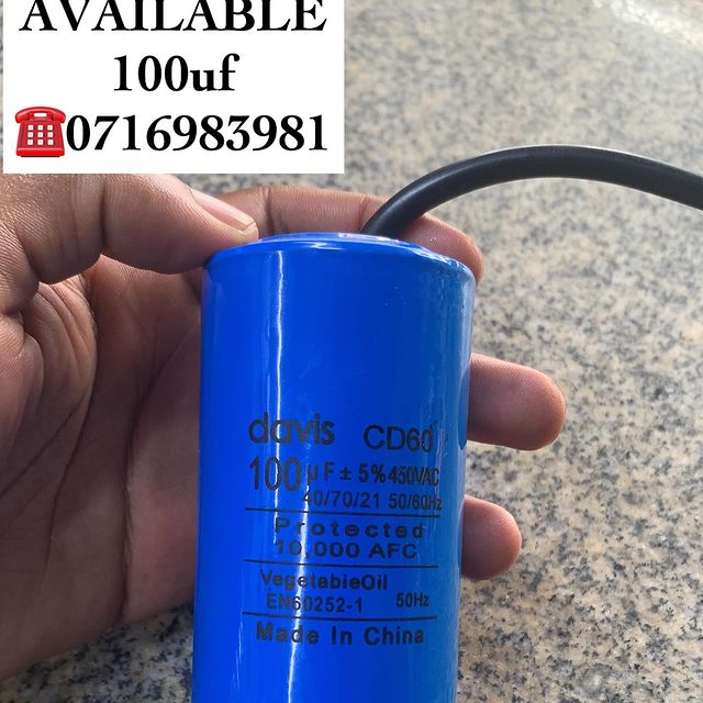 Takeer - CAPACITOR AVAILABLE 

-100uf
-RUNNING 

STRONG AND DURABLE 

KWA MAWASILIANO / FOR ENQUIRERS 

CALL:☎️WHATSUP:
TUNAPATIKANA KARIAKOO MTAA WA NARUNG...