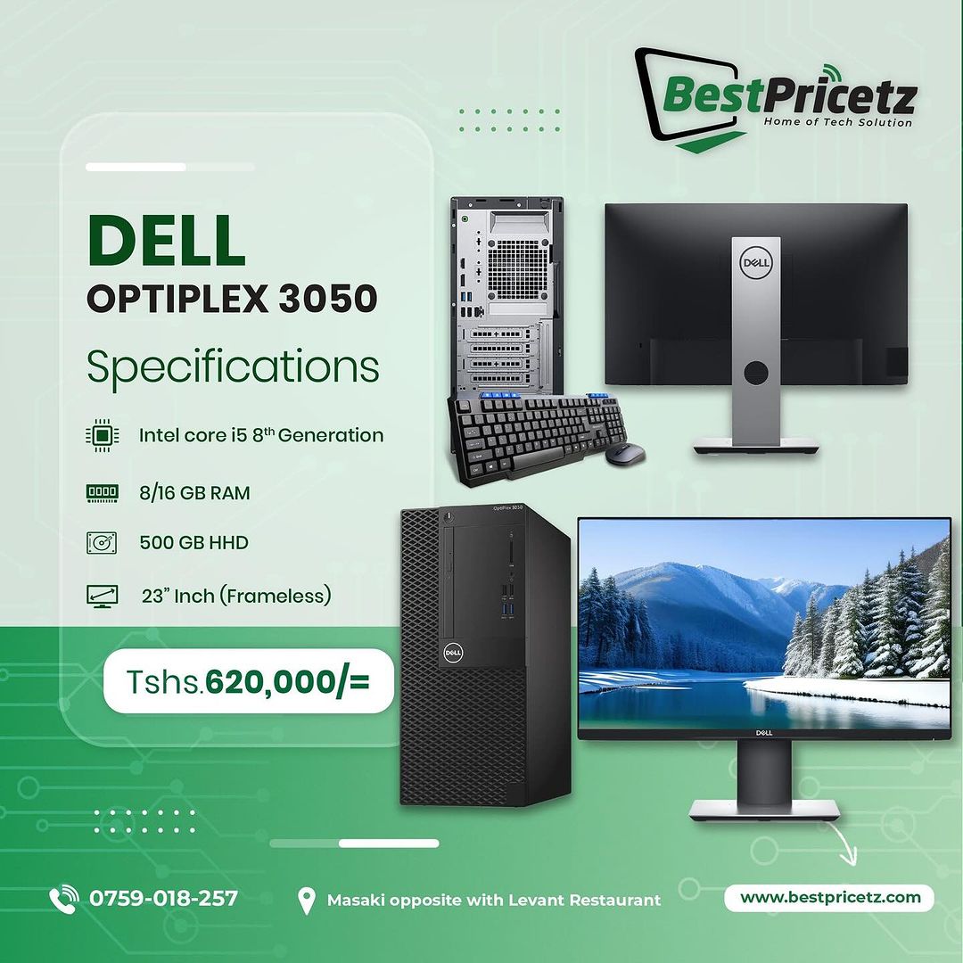 Takeer - This Dell Combo is 🔥, with Excellent specifications, Ram 16gb, Core i5 and i3, Processor 3.0ghz, Storage 500gb🖥️
▪️ Dell optiplex 3050
✅Intel Cor...