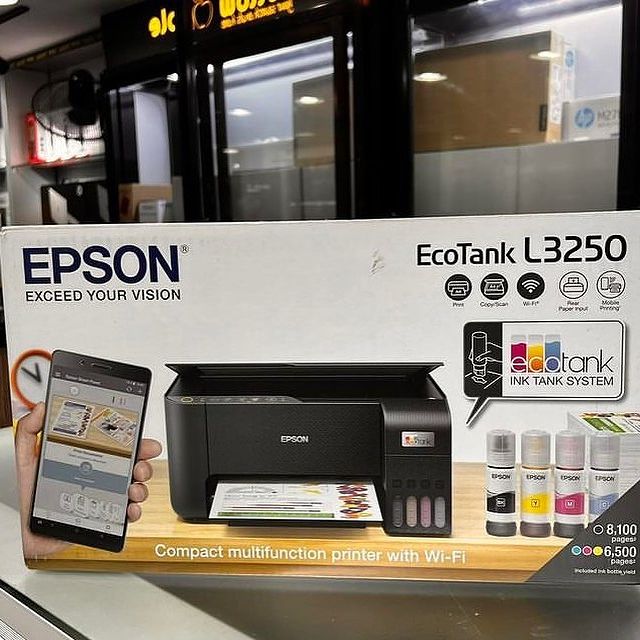 Takeer - EPSON L3250 🖨️ zinapatikana kwa bei za Jumla.
✅Print / Copy / Scan / Wireless 
✅Black & Colour 
_____________________________
Contact us now for y...