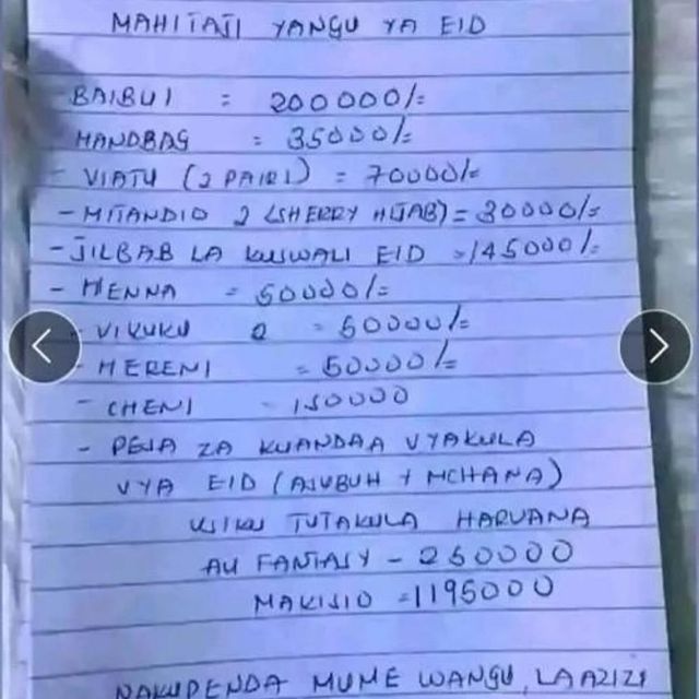 Takeer - MABOSS ZETU JAMANI KWENYE BAJETI ZENU ZA EID MBONA HAMUWEKI VITU ADIMU???

KWANN UVAE BAIBUI MPYA NA CHUPI YA ZAMANI?

ANYWAYS EMBU HYO SIKU WEWE,B...