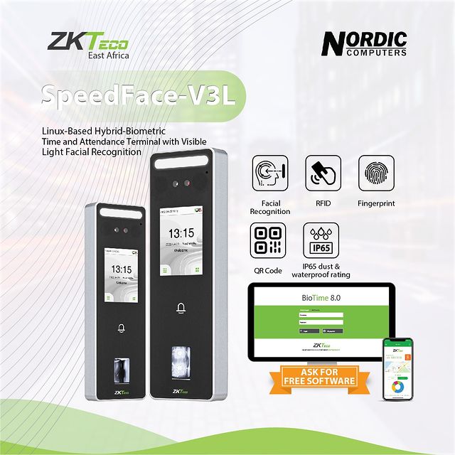 Takeer - ZKteco V3L Access Control in stock @ NORDIC. Karibu