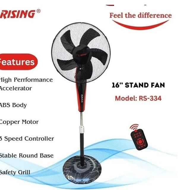 Takeer - Rising  stand fan
Size 16
Bei ni 130,000 
Ina remote

Kwa Dar around town free delivery 
Malipo ni baada ya kupokea mzigo wako 
Piga/Whatsapp  