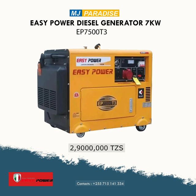 Takeer - FULL IN STOCK ‼️

EASY POWER DIESEL GENERATOR 7KW Available 

Contact Us : 
Gerezani Mtaa wa Congo Na Kiungani.

    