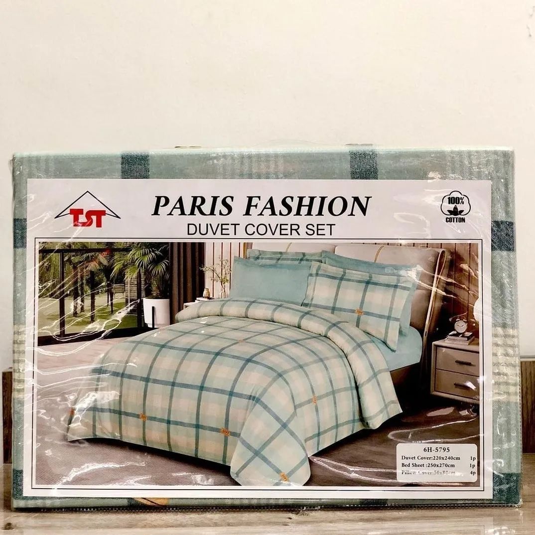 Takeer - King size bed sheets 💯 cotton 
6 pc set (1 duvet cover 1 fitted sheet n 4 pillow case ).....
100,000/= tuuuhhh