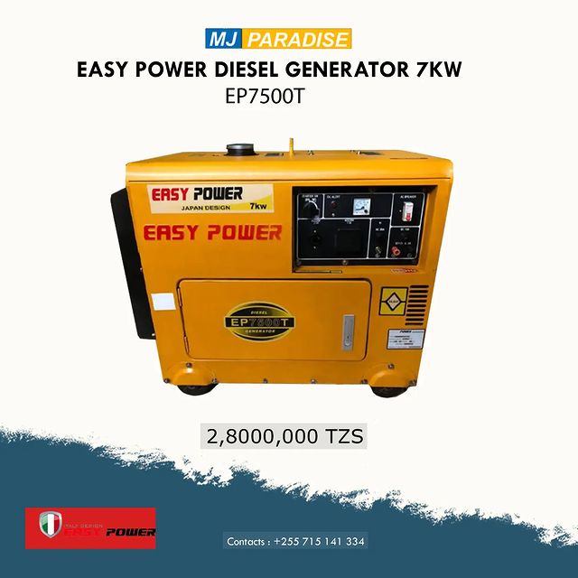 Takeer - FULL IN STOCK ‼️

EASY POWER DIESEL GENERATOR 7KW Available 

Contact Us : 
Gerezani Mtaa wa Congo Na Kiungani.

    