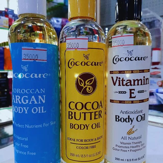 Takeer - Cococare body oil.
*useful for massage 
* Skin care oil
* fragrance free
Now Available S.h.amon all branches.