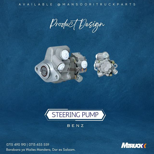 Takeer - PRODUCT NAME : STEERING PUMP 

BRAND : BENZ
_______

AVAIALBLE 

📍: BARABARA YA WAILES MANDERA, DAR ES SALAAM
📞 : 